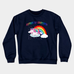 Rainbow Unicorn Cute Lover Crewneck Sweatshirt